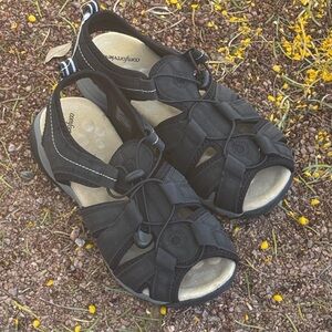 ComfortView Trek Women’s Walking Sandals Size 9 W Black